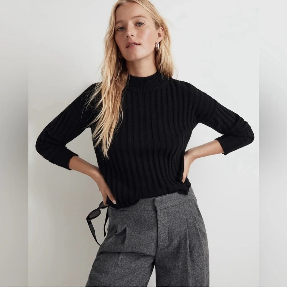 Madewell Mockneck Crop Sweater